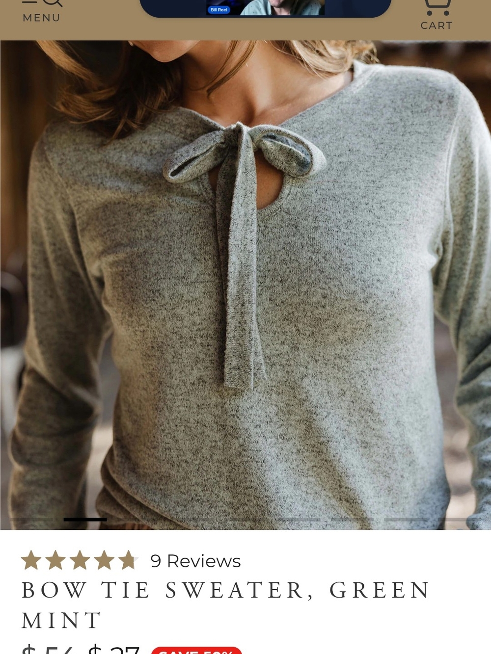 Anthropologie Bow Tie Sweater in Mint Green